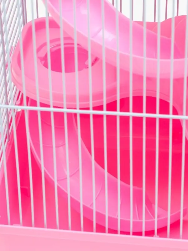 Клетка для мелких грызунов &laquo;Пижон&raquo;, с наполнением, 27&times;21&times;40 см, розовая