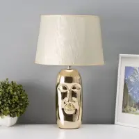 Лампа настольная RISALUX &laquo;Рикардо&raquo;, Е27, 40 Вт, золотистая, 30&times;30&times;48 см