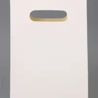 Подарочная коробка - пакет, с окном, белый, на липучке, с вырубной ручкой, 20&times;14&times;8 см