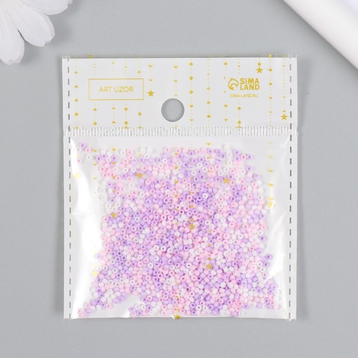 Бисер стекло 11/0  Бисер стекло 11/0 "Матовый. Меланж сиреневый" 10 гр