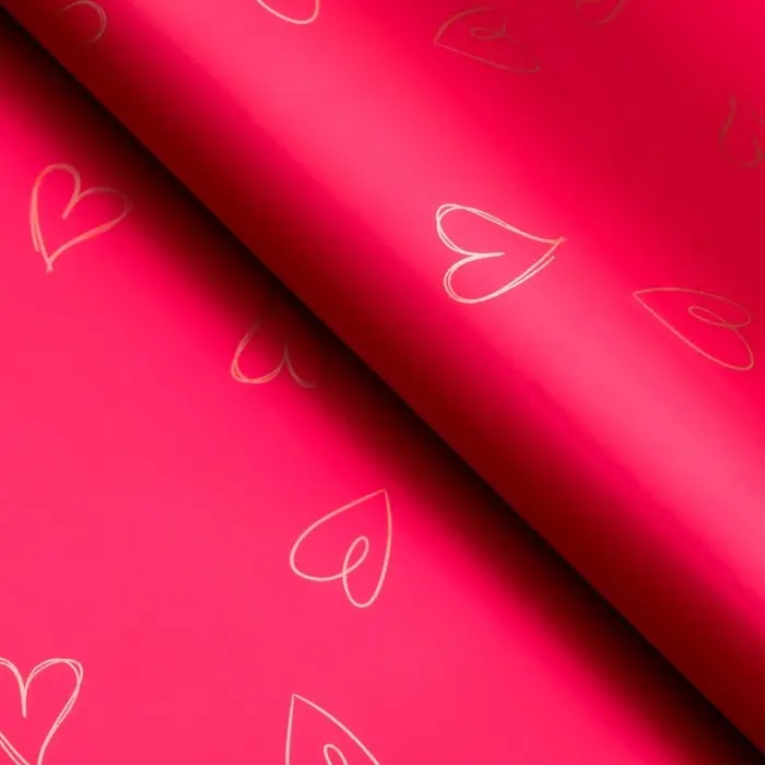 Пленка для цветов и букетов, в листах, 57х57±1 см, красный, 65 мкм