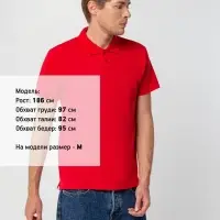 Рубашка поло мужская Spring 210 красная, размер S
