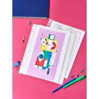 Файл-вкладыш А4, 45мкм, Элементари, рифленый, 100шт/уп