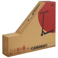 Самокат трюковой GRAFFITI Clever 24, колёса PU 100 мм, резьбовая компрессия, ABEC 9 Chrom, красный