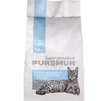 Наполнитель минеральный комкующийся PureMur Super premium 10 кг,бумажный пакет