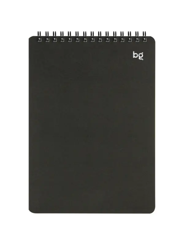 Блокнот А5 60л на гребне BG обл пластик, тисн фольг, черный Блокнот А5 60л на гребне BG обл пластик, тисн фольг, черный