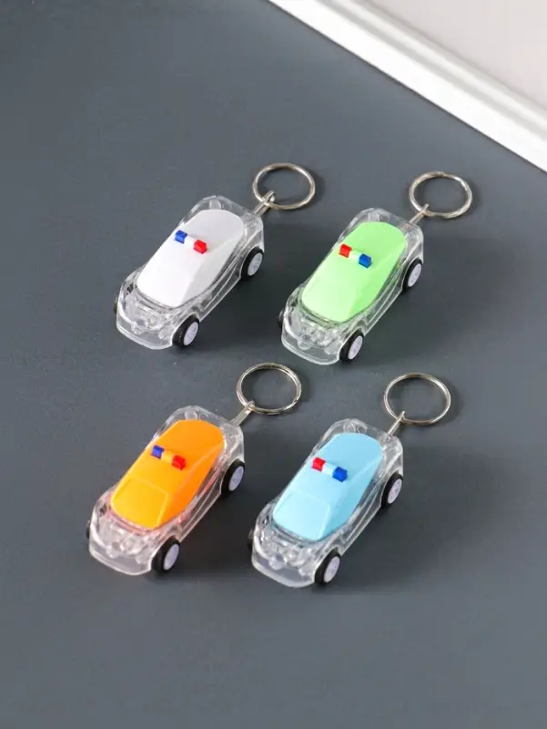 Брелок световой на кольце "Полицейский автомобиль" мигает МИКС иннерционный 7х3х1,5 см