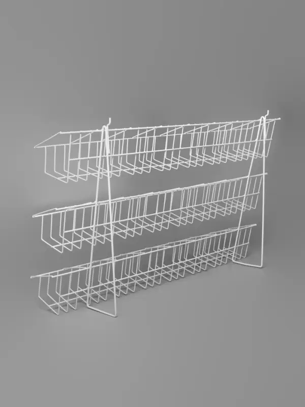 Стойка прикассовая 88.5&times;24&times;56 см, размер ячейки 12.5&times;12&times;13 см, белая