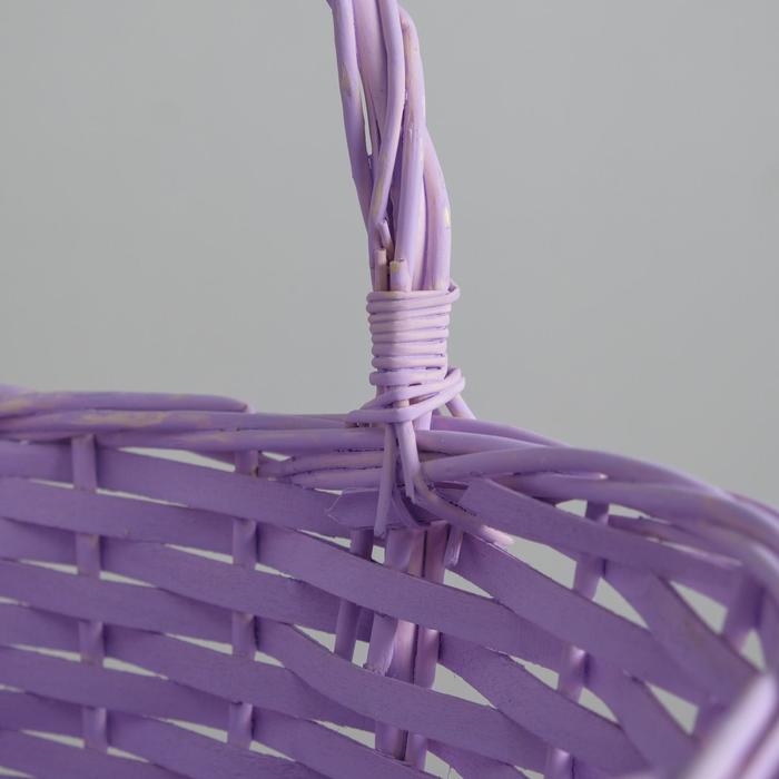 Корзина плетеная, ива, 30х21х12х25 см, сиреневый Корзина плетеная, ива, 30х21х12х25 см, сиреневый
