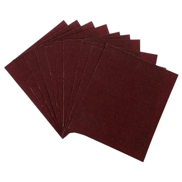 Шкурка шлифовальная в листах ТУНДРА, на тканевой основе водостойкая, 230&times;280, Р80, 10 шт.