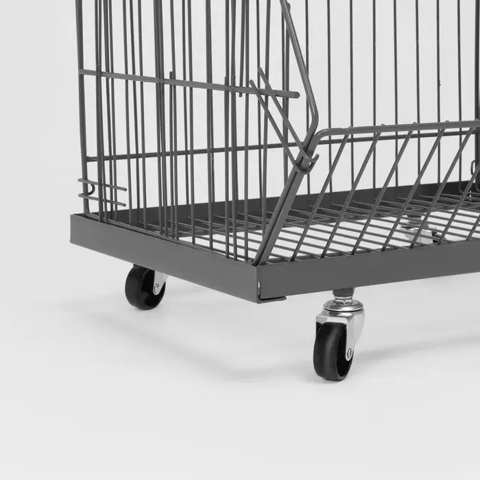 Накопитель разборный на колесах, 5 корзин, 50&times;43&times;147, серый