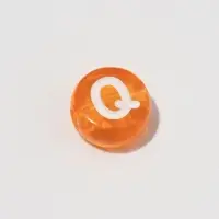 Бусины для творчества из акрила &laquo;Буквы английские&raquo;, МИКС, 7&times;4 мм, набор 10 г, цвет прозрачно-оранжевый