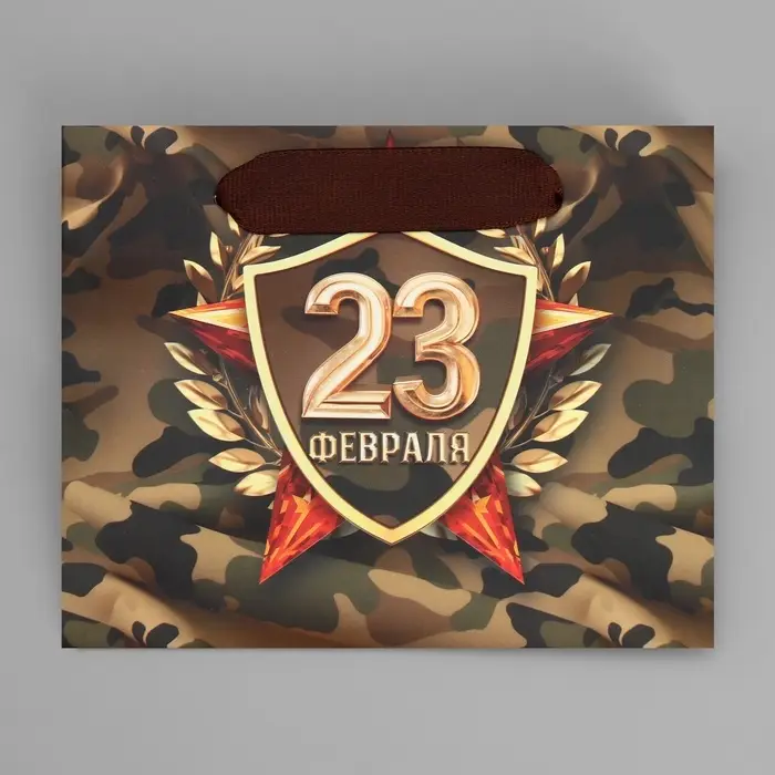 Пакет подарочный ламинированный, упаковка, «С 23 февраля», S 15 х 12 х 5.5 см Пакет подарочный ламинированный, упаковка, «С 23 февраля», S 15 х 12 х 5.5 см