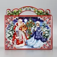 Подарочная новогодняя коробка «На катке», для сладких подарков, 25×12×24 см