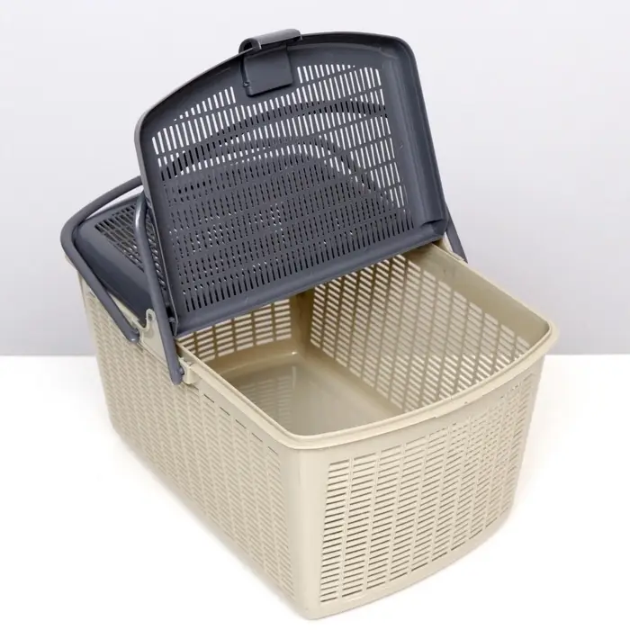 Корзина, 47&times;36&times;27.5 см, пластик, серая