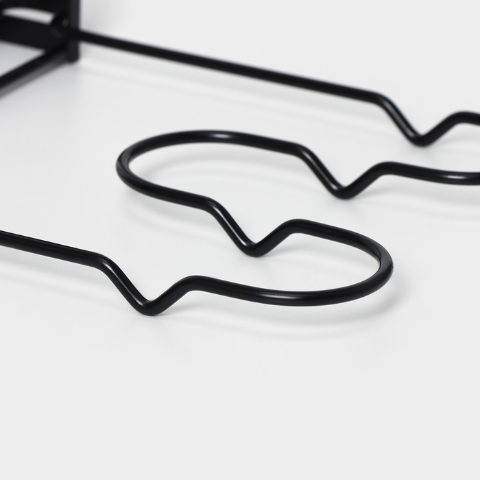 Подставка для сковородок Доляна, 25×22×38 см, цвет чёрный Подставка для сковородок Доляна, 25×22×38 см, цвет чёрный