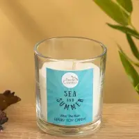 Свеча с кристаллом внутри Sea and Summer After the rain, 120 г, соевый воск, после дождя