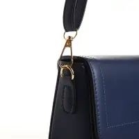 Сумка женская мессенджер на магните, 20&times;7&times;12 см, синяя