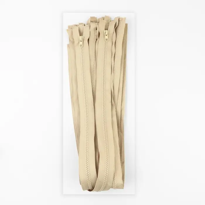 Молния «Трактор», №5, разъёмная, замок автомат, 70 см, бежевая Молния «Трактор», №5, разъёмная, замок автомат, 70 см, бежевая