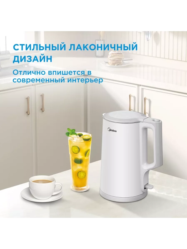 Чайник электрический MK-8082, 1.7 л, белый