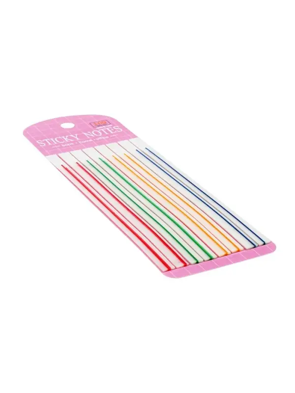 Блок-закладка с липким краем, 8 блоков по 20 штук, флуоресцентная полоска, 140&times;6 мм