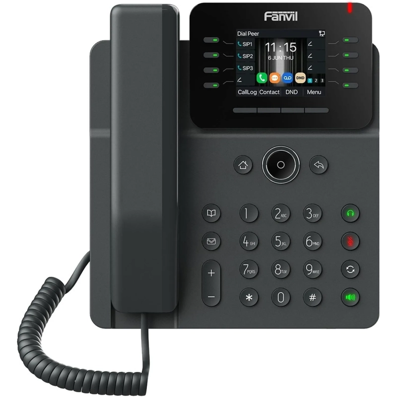 IP-телефон Fanvil V62G, 12 SIP,2,8,320x240 Цв.экр,POE,БП в комп.,2x1 Gbps