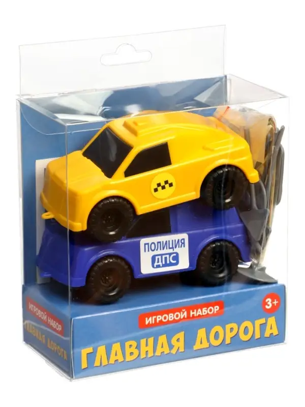 Игровой набор &laquo;Главная дорога&raquo;, 2 машинки, 12 дорожных знаков
