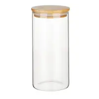 VETTA ЭКО Эллипс Банка для хранения 850мл, 18,5х8,5см, стекло, бамбук