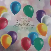 Бумага упаковочная глянцевая с фольгированием Happy Birthday, 70&times;100 см