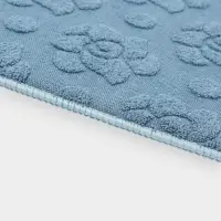 Коврик для сушки посуды "Цветы" 50х38 см, цвет синий