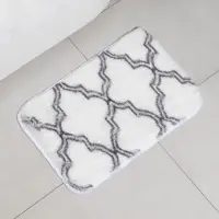 Коврик Доляна &laquo;Вензель&raquo;, 40&times;60 см, белый