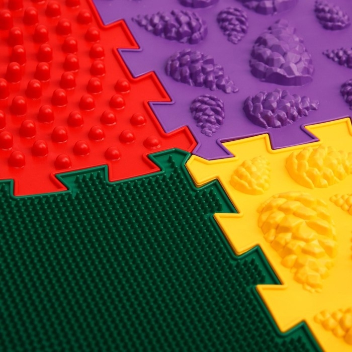 Модульный массажный коврик «Лес», 8 модулей, 4 вида, цвет МИКС Модульный массажный коврик «Лес», 8 модулей, 4 вида, цвет МИКС