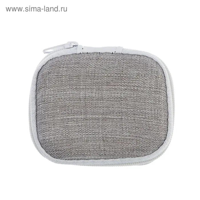 Футляр для наушников Luazon, прямоугольный, 8&times;6&times;3 см, материал верха: ткань, серый