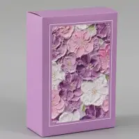 Коробка подарочная складная &laquo;Цветы&raquo;, 16&times;23&times;7.5 см