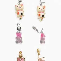 Набор детских украшений &laquo;Выбражулька. Сказка&raquo;, 5 предметов: цепочка единорог, 3 пары клипс, брелок мишка