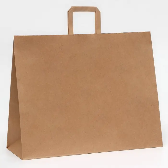 Пакет бумажный крафт 90 г/м², плоская ручка, 45 х 15 х 35 см Пакет бумажный крафт 90 г/м², плоская ручка, 45 х 15 х 35 см