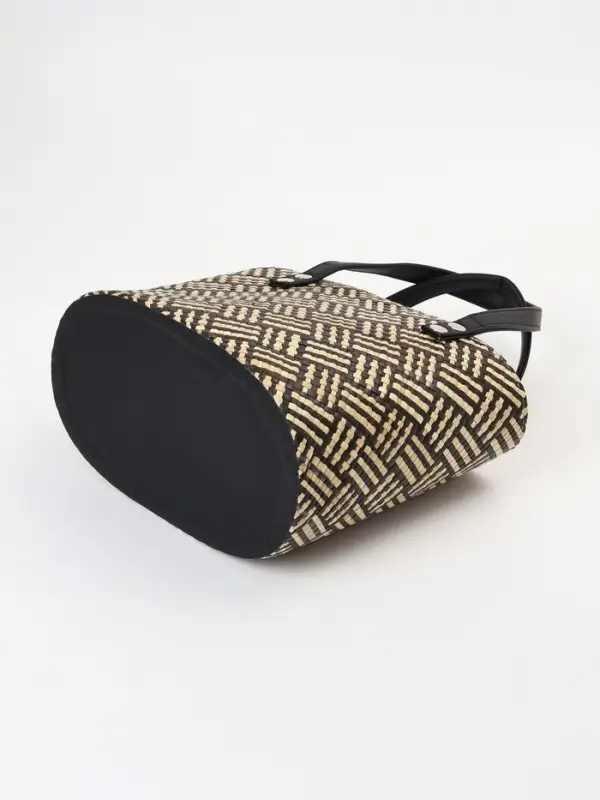 Сумка плетёная из пандана, 27&times;19&times;42 см, бежево-коричневая