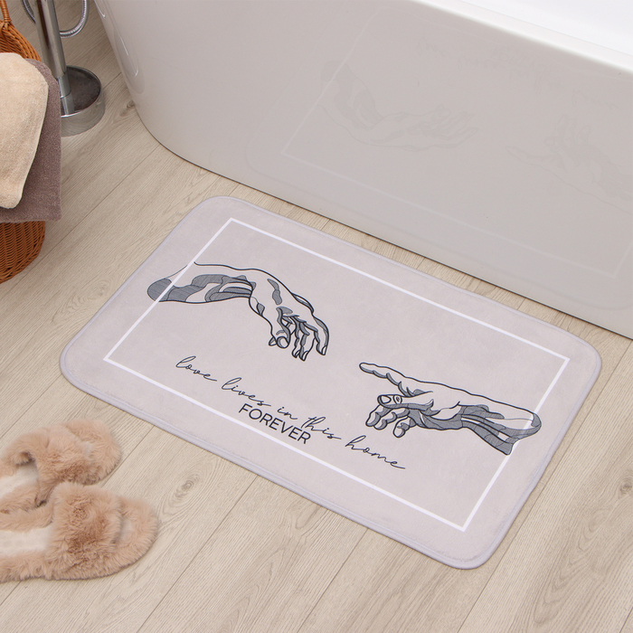 Коврик для ванной Этель Коврик для ванной Этель "Forever", 80х50 см, велюр