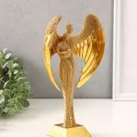 Фигура полистоун &laquo;Семья ангелов&raquo;, под золото, бисерный, 13.8&times;6.5&times;23.6 см