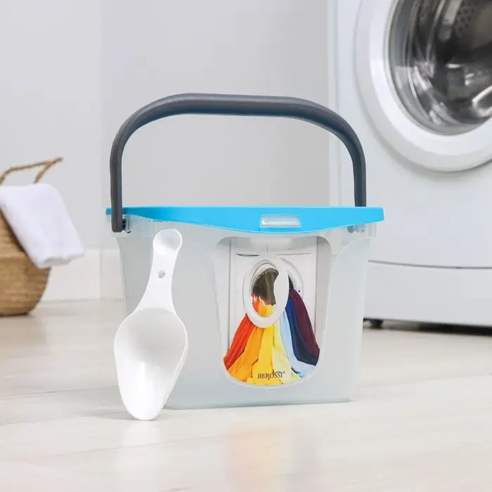 Контейнер для стирального порошка с ручкой, 6 л, голубая лагуна