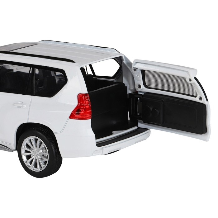 Машина металлическая Land Cruiser Prado 1:32, свет и звук, открываются двери, капот, багаж, инерция Машина металлическая Land Cruiser Prado 1:32, свет и звук, открываются двери, капот, багаж, инерция