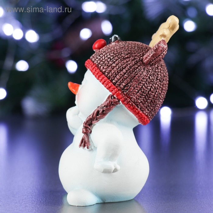 Новогодняя фигура  Новогодняя фигура "Снеговик" 9х8х12см