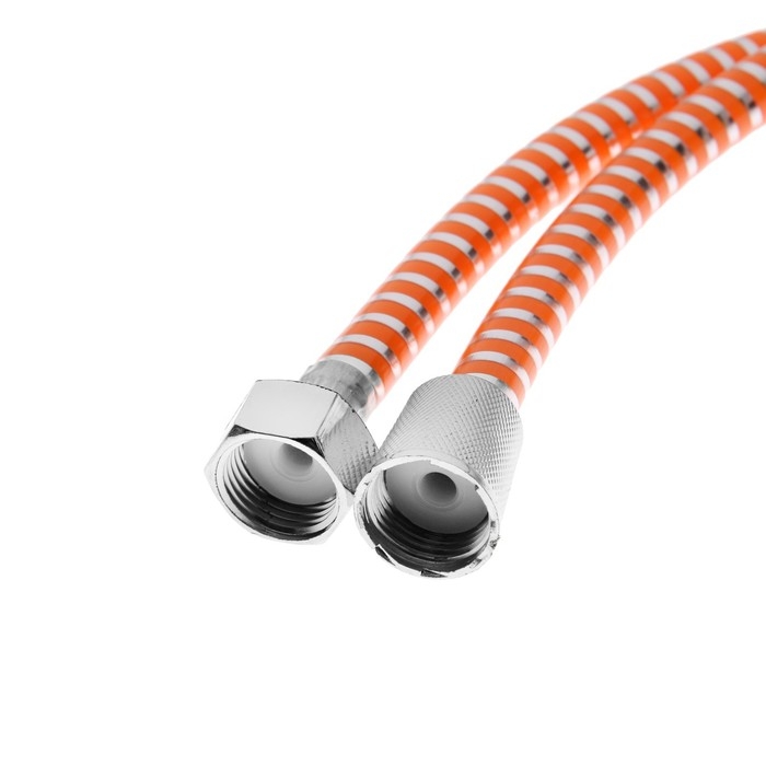 Душевой шланг ZEIN Z07PO, 150 см, с пластиковой конусообразной гайкой, ПВХ, оранжевый Душевой шланг ZEIN Z07PO, 150 см, с пластиковой конусообразной гайкой, ПВХ, оранжевый