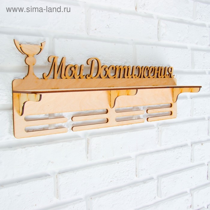 Медальница с полкой  Медальница с полкой "Мои Достижения", 45х17,5см