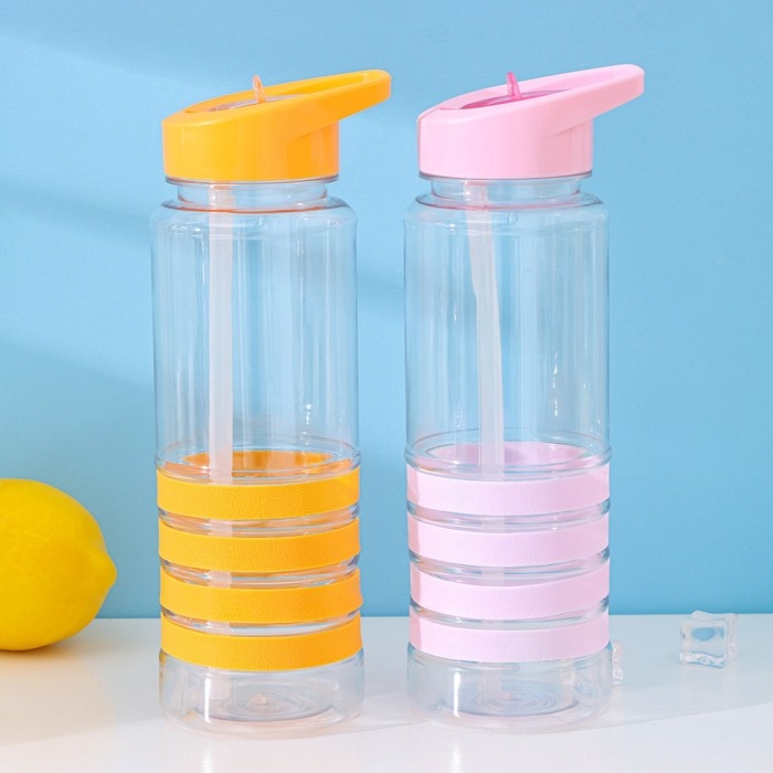 Бутылка с трубочкой Доляна «Спорт», 700 мл, 23,5×7,5×8,5 см, цвет МИКС Бутылка с трубочкой Доляна «Спорт», 700 мл, 23,5×7,5×8,5 см, цвет МИКС