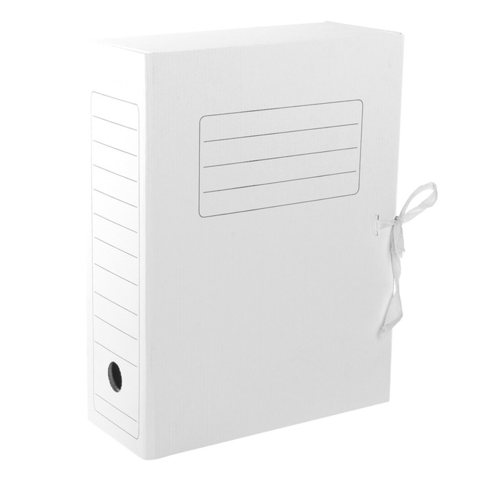 Папка архивная с завязками Calligrata, микрогофрокартон, 100мм, до 900л, белая Папка архивная с завязками Calligrata, микрогофрокартон, 100мм, до 900л, белая