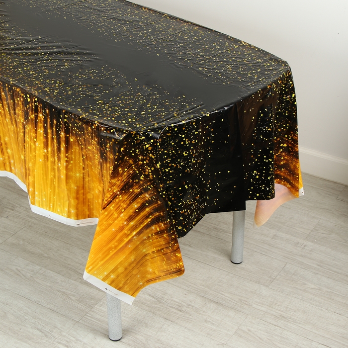 Скатерть одноразовая Скатерть одноразовая "Золото" 180х137