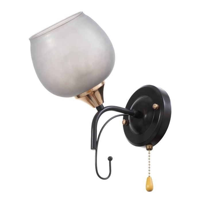 Бра Бра "Акапулько" 1х60Вт Е27 Коричневый, золото 24х13х26,5см