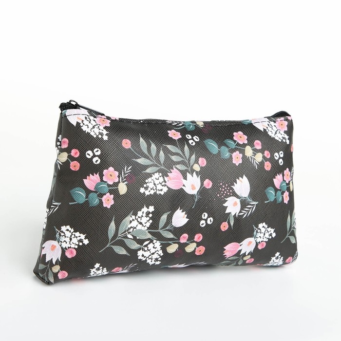 Косметичка на молнии, цвет чёрный/разноцветный Косметичка на молнии, цвет чёрный/разноцветный