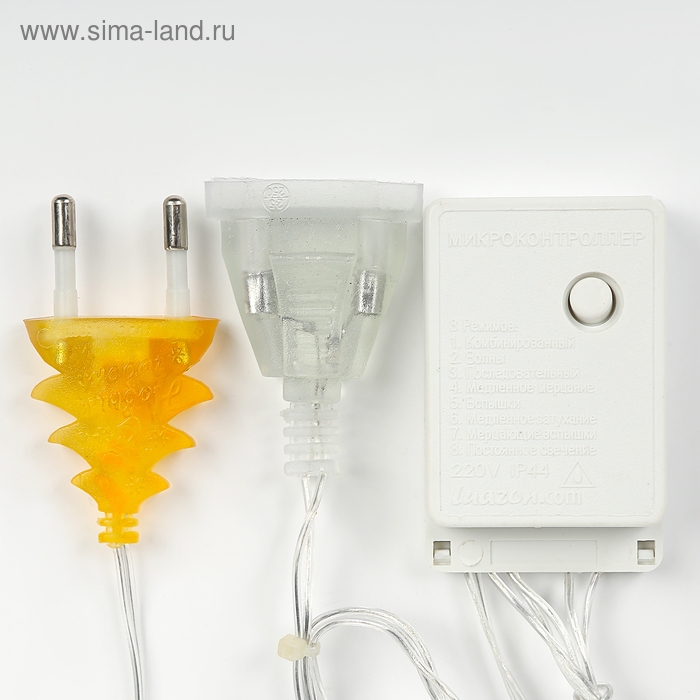 Гирлянда «Бахрома» 2.4 × 0.9 м с насадками «Звёзды», IP20, прозрачная нить, 138 LED, свечение тёплое белое, 8 режимов, 220 В Гирлянда «Бахрома» 2.4 × 0.9 м с насадками «Звёзды», IP20, прозрачная нить, 138 LED, свечение тёплое белое, 8 режимов, 220 В